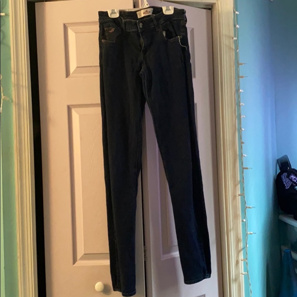 hollister dark blue jeans